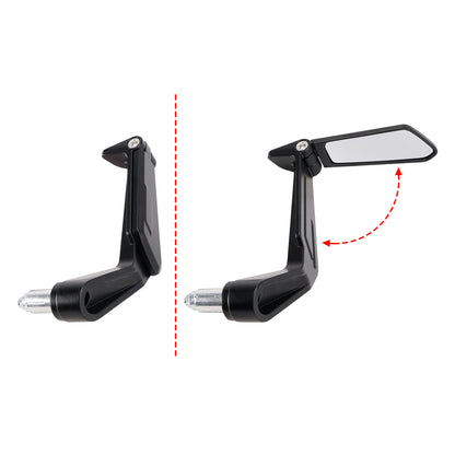 Handle Bar End Lever Protector with Folding Mirrors Set Motorcycle Universal