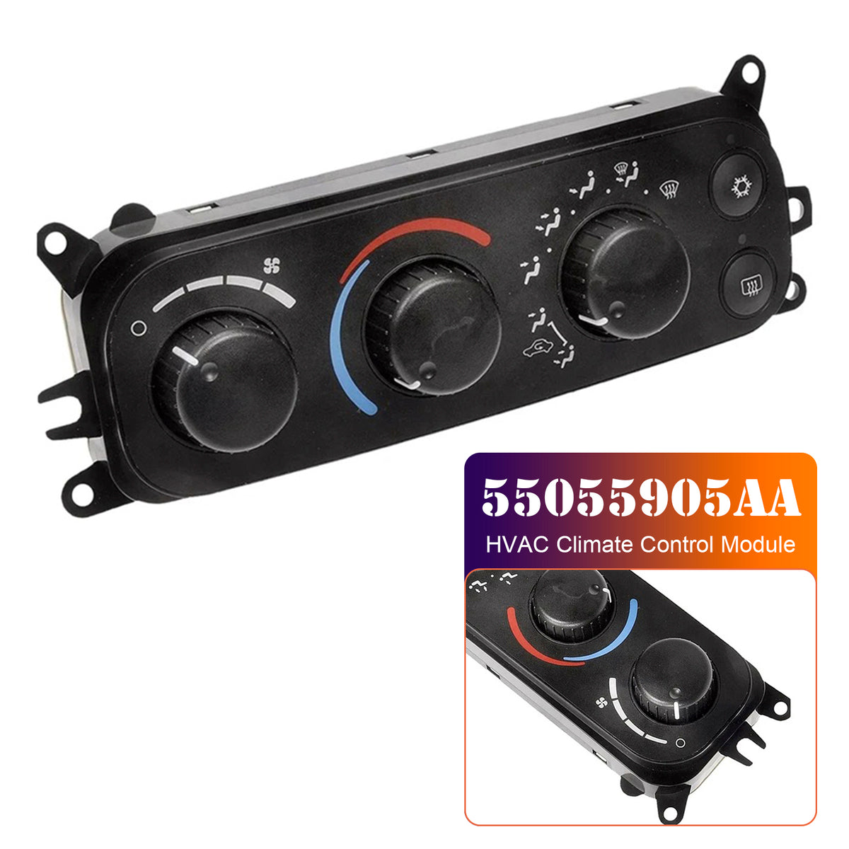 2002-2005  Dodge Ram 1500 2500 3500 HVAC Climate Control Module 55055905AA