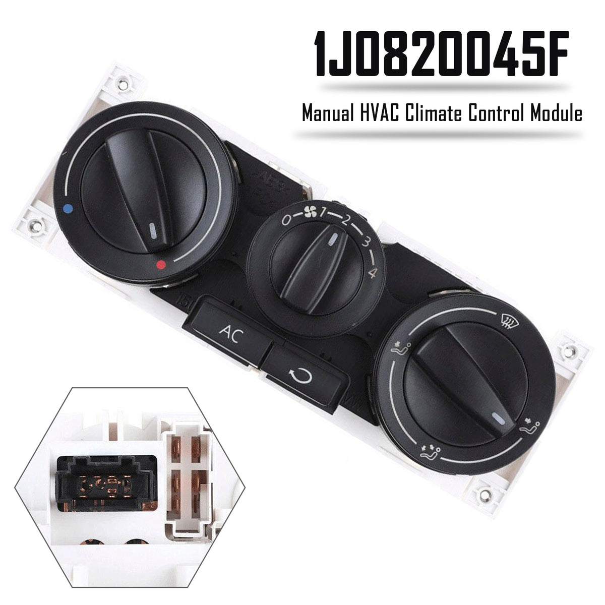 VW Golf Jetta Beetle Manual HVAC Climate Control Module 1J0820045F 599-152