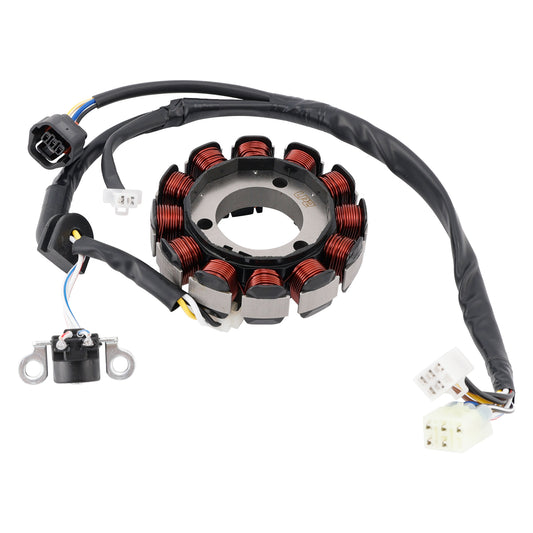 12-Pole 44D-H1410-00 Magneto Generator Stator Fit for Yamaha Xeon Karbu 125 EGO LC 125 Carburetor Version