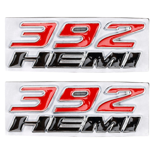 2X 3D Fender Side 392 Hemi Decal Emblem for Challenger Charger Badge