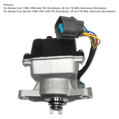 Honda Civic 1996-1998 Civic del Sol 1.6L Ignition Distributor 30100-P2E-A01