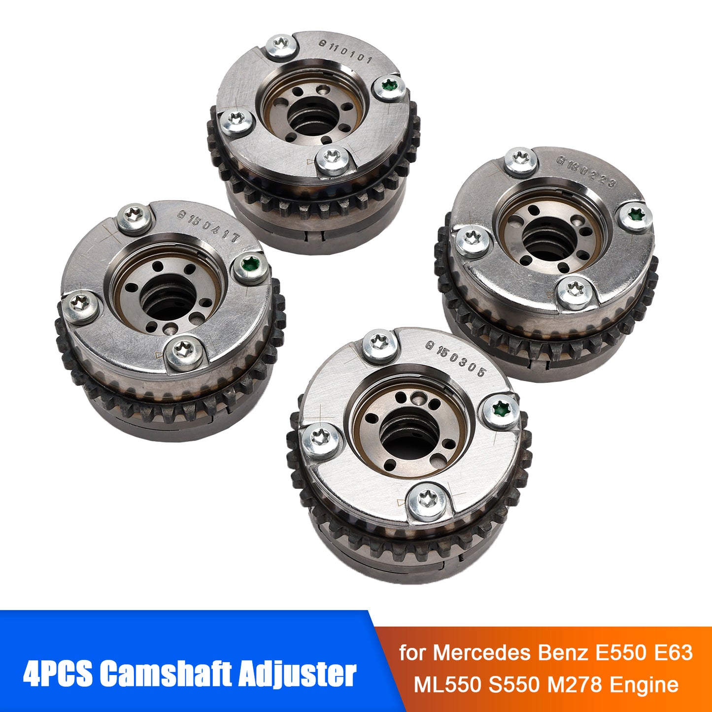 4PCS A2780504900 A2780505100 Camshaft Adjuster for Mercedes Benz E550 E63 ML550 S550 M278 Engine