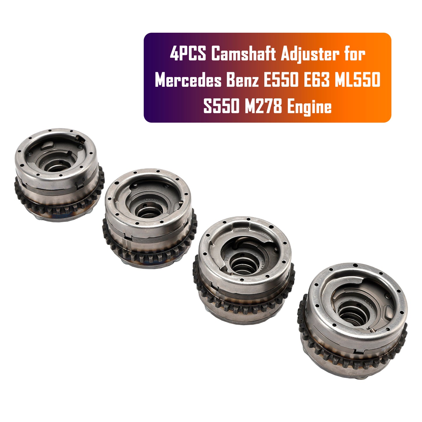 4PCS A2780504900 A2780505100 Camshaft Adjuster for Mercedes Benz E550 E63 ML550 S550 M278 Engine