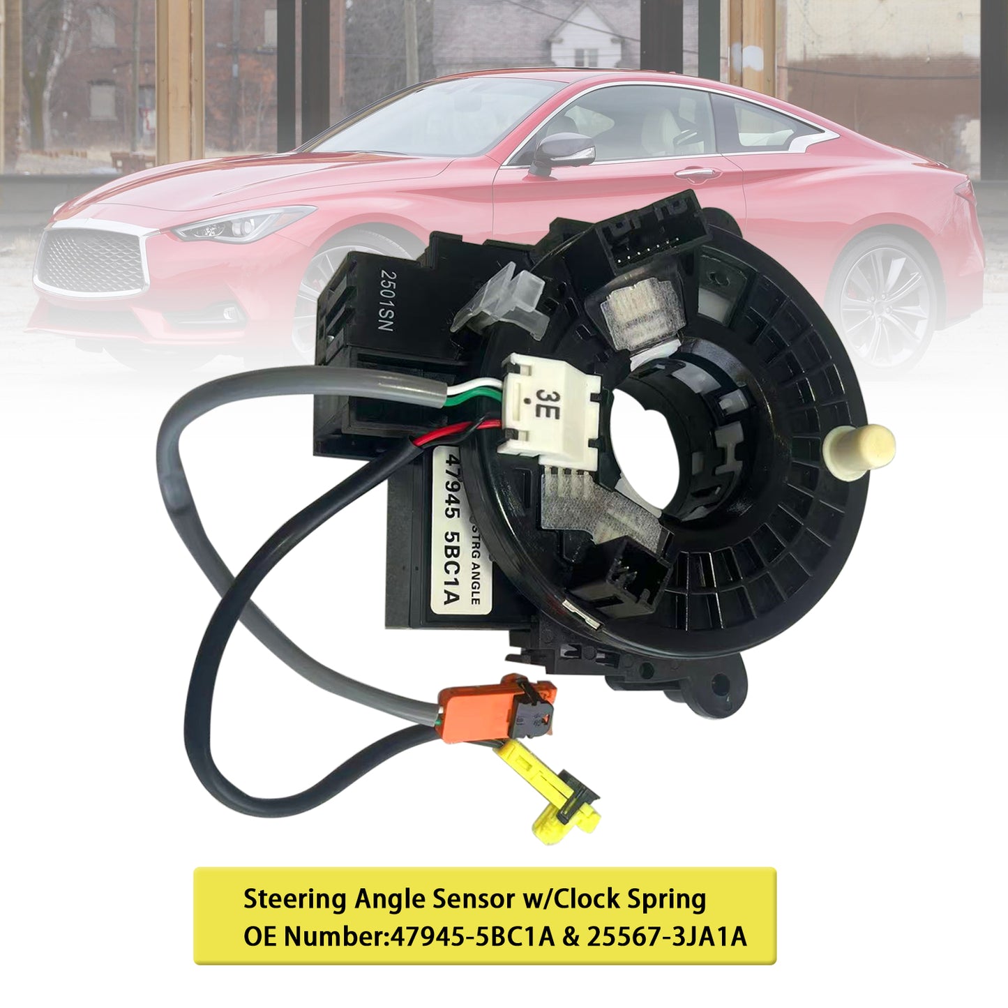 2015-2019 Infiniti Q50 Q60 QX80 Armada 47945-5BC1A 25567-3JA1A Steering Angle Sensor Assembly