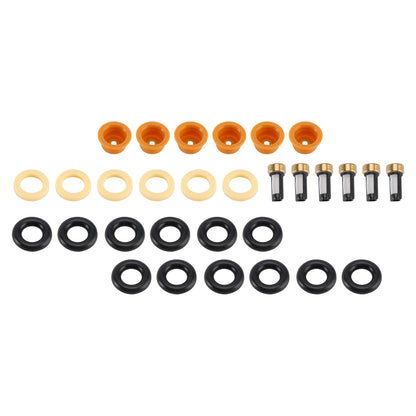 Audi 80 90 100 A4 A6 A8 2.4 2.6 2.8 6PCS Fuel Injector O-Ring Filter Seal 0280150552 0280150921