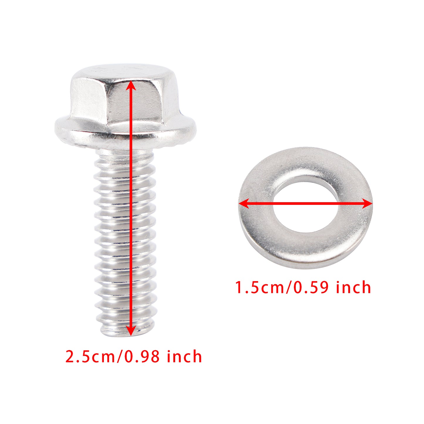 2 Pack 400-7507 Stainless 300 Hex Valve Cover Bolt Kit