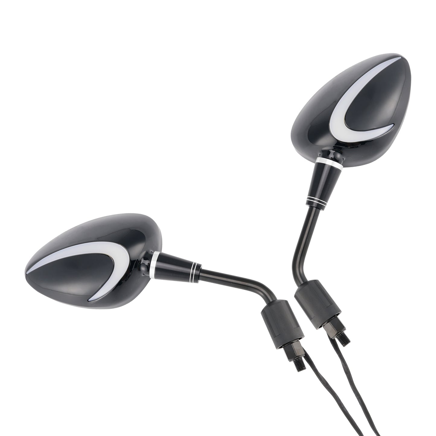 Piaggio/Vespa 10mm Black Rear View Mirrors with Turn Signal