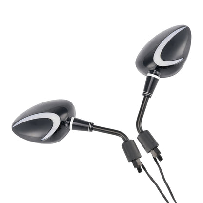 Piaggio/Vespa 10mm Black Rear View Mirrors with Turn Signal