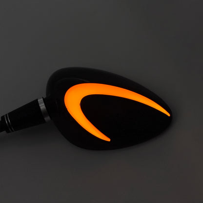 Piaggio/Vespa 10mm Black Rear View Mirrors with Turn Signal