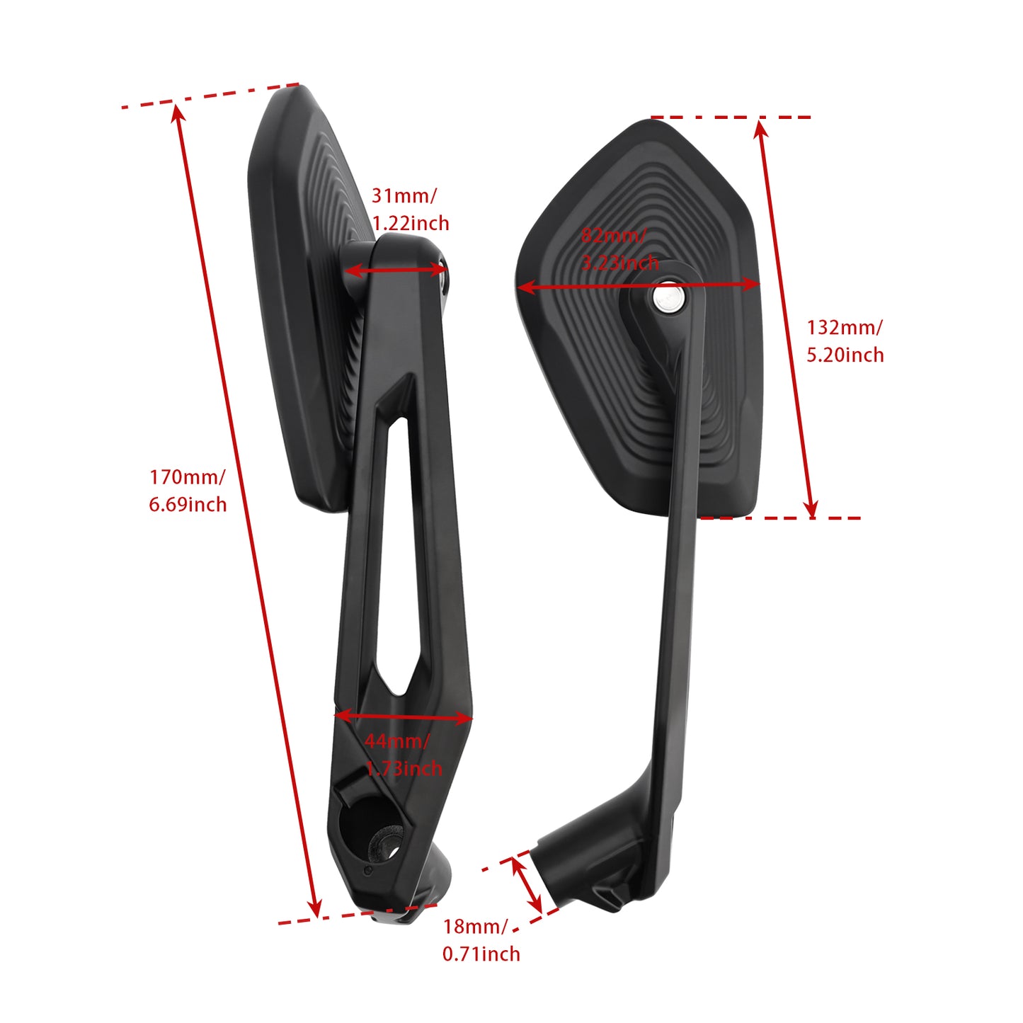 BMW R1250GS R1250GSA R1250R 2018-2025 Rearview Mirrors Left and Right Mirror 51168406498 51168406497