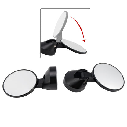 Universal 2inch 22mm Round Bar End Mirrors Billet Aluminium