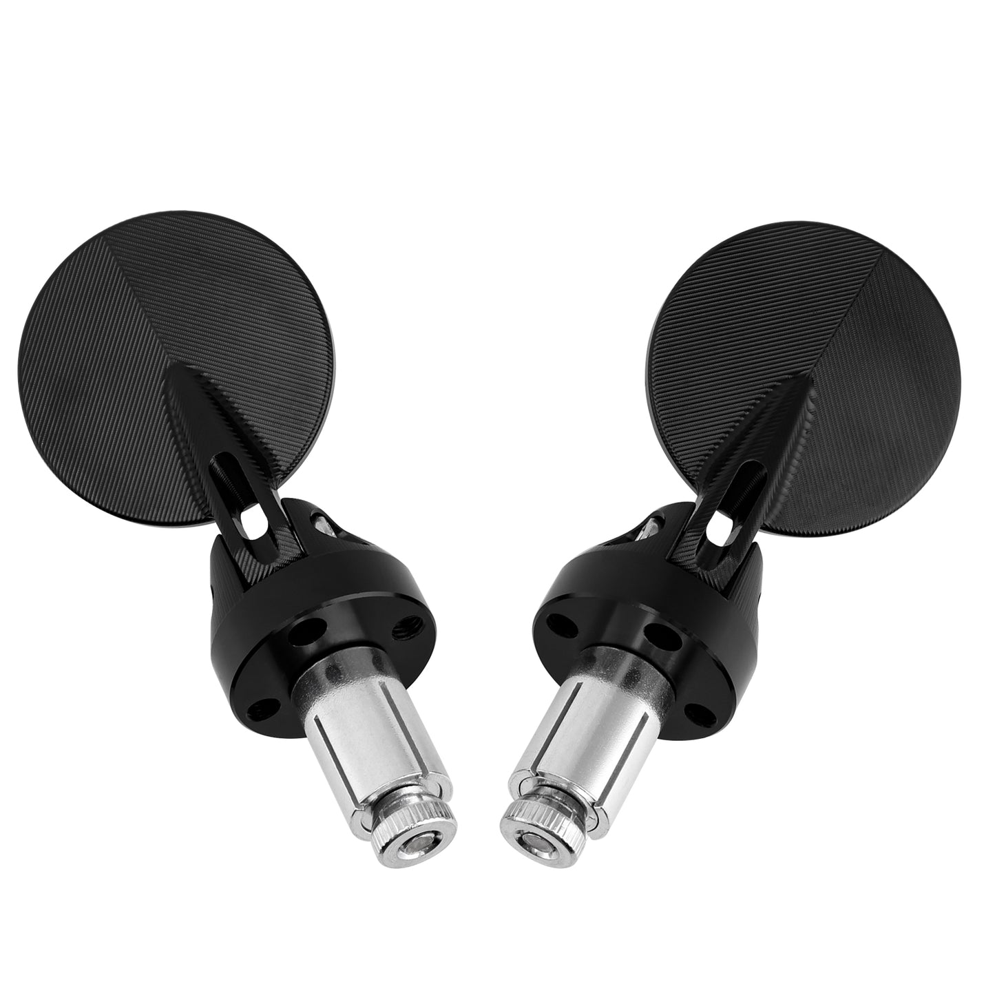 2" inch Round Bar End Mirrors Universal - 22mm Billet Aluminium
