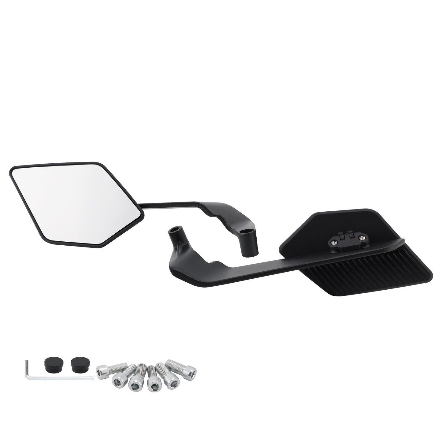 Aprilia/Tuono V4 1100 Factory M8 M10 Aluminum Adjustable Swivel Winglet Mirror Clear