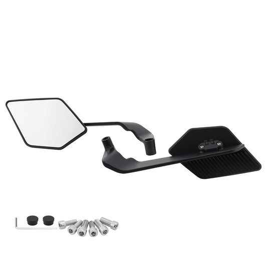 Aprilia/Tuono V4 1100 Factory M8 M10 Aluminum Adjustable Swivel Winglet Mirror Clear