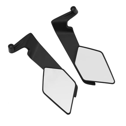 Aprilia/Tuono V4 1100 Factory M8 M10 Aluminum Adjustable Swivel Winglet Mirror Clear