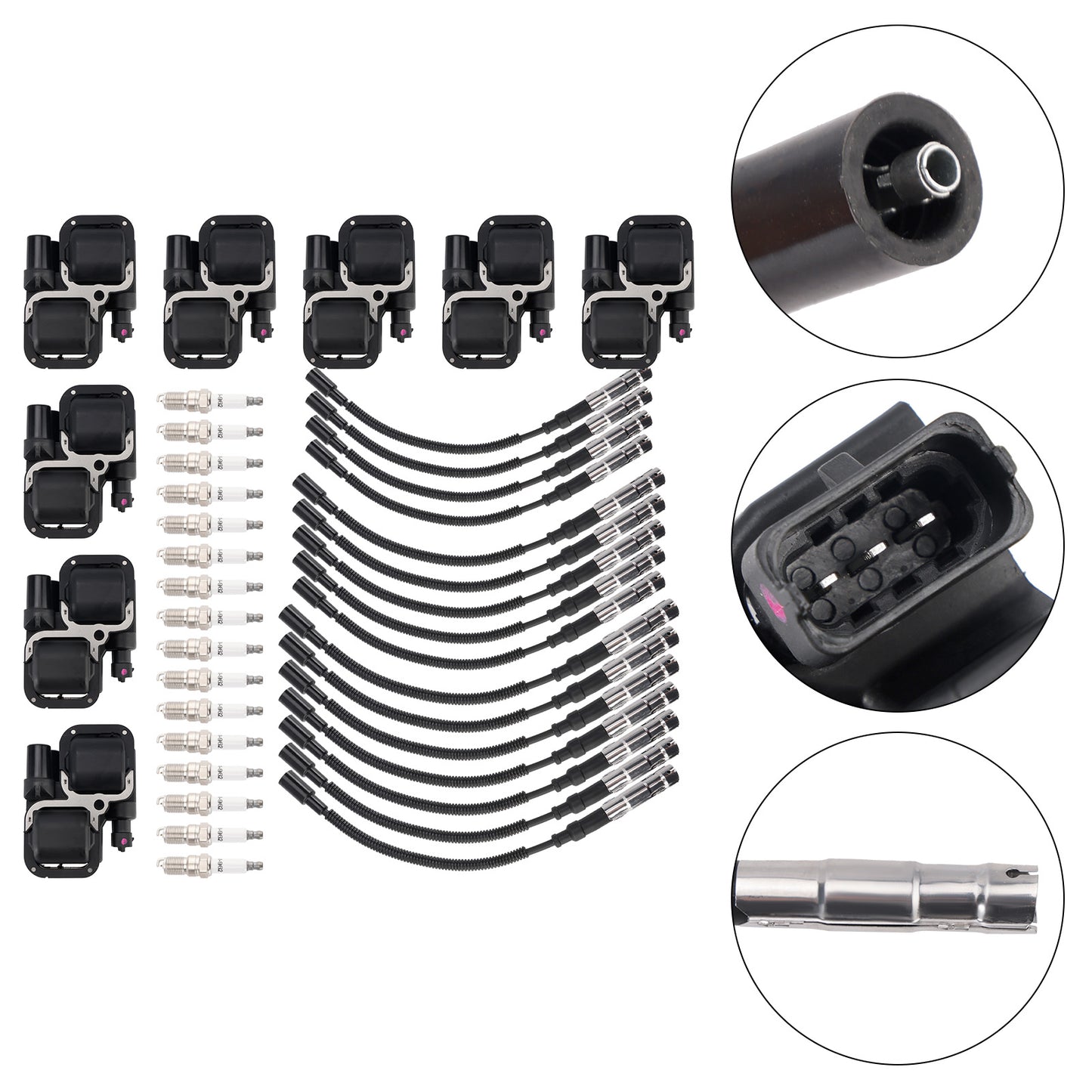 Mercedes-Benz C CL CLK ML Class 8xIgnition Coil+16Spark plug+16Wire Set UF359