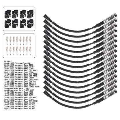 Mercedes-Benz C CL CLK ML Class 8xIgnition Coil+16Spark plug+16Wire Set UF359