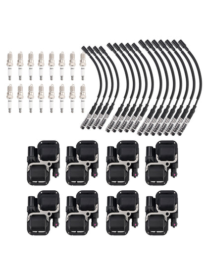 Mercedes-Benz C CL CLK ML Class 8xIgnition Coil+16Spark plug+16Wire Set UF359