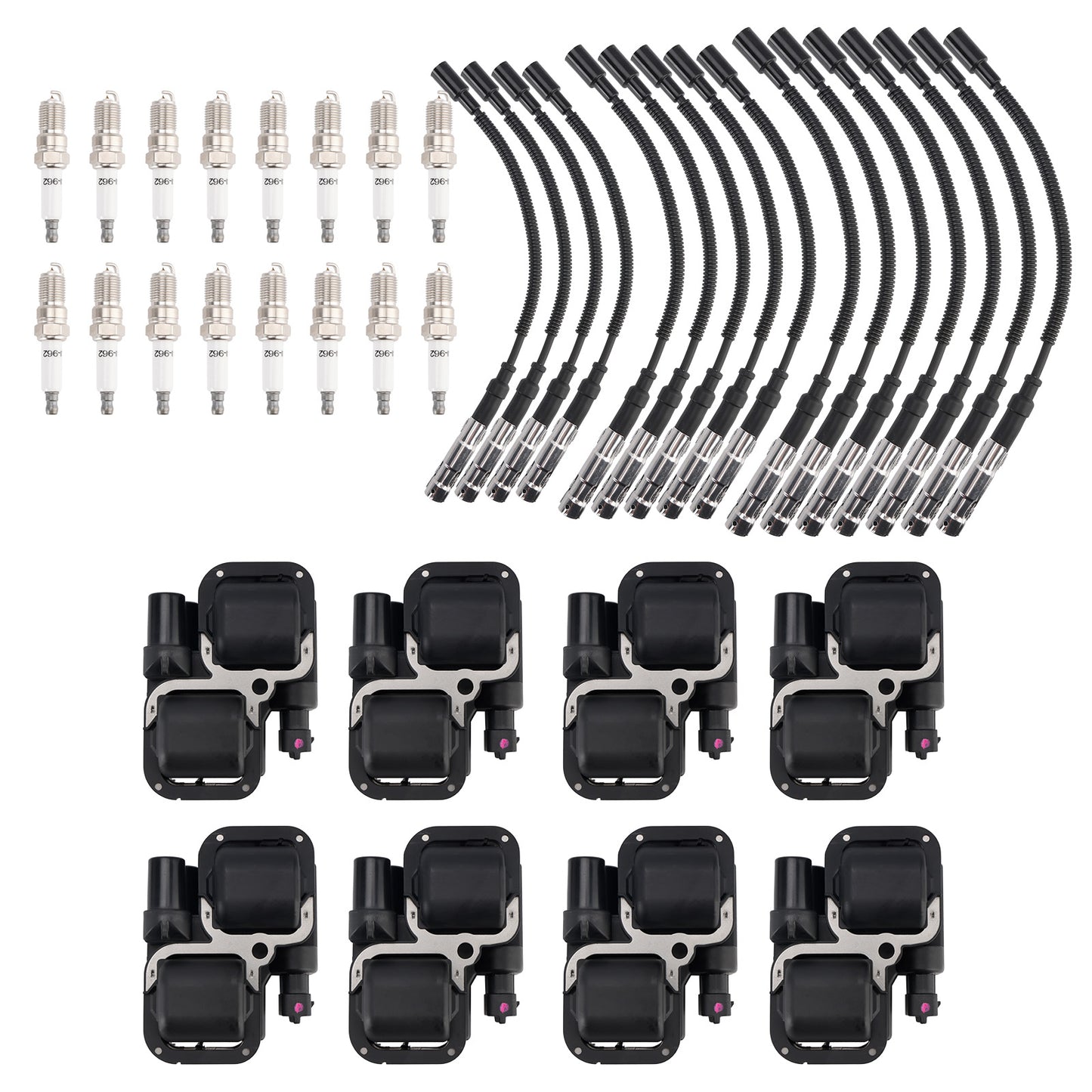 Mercedes-Benz C CL CLK ML Class 8xIgnition Coil+16Spark plug+16Wire Set UF359