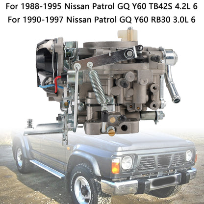 Nissan Patrol GQ Y60 TB42S 4.2L 88-95 RB30 3.0L 6 90-97 2 Barrel Carburetor 16010-26J00