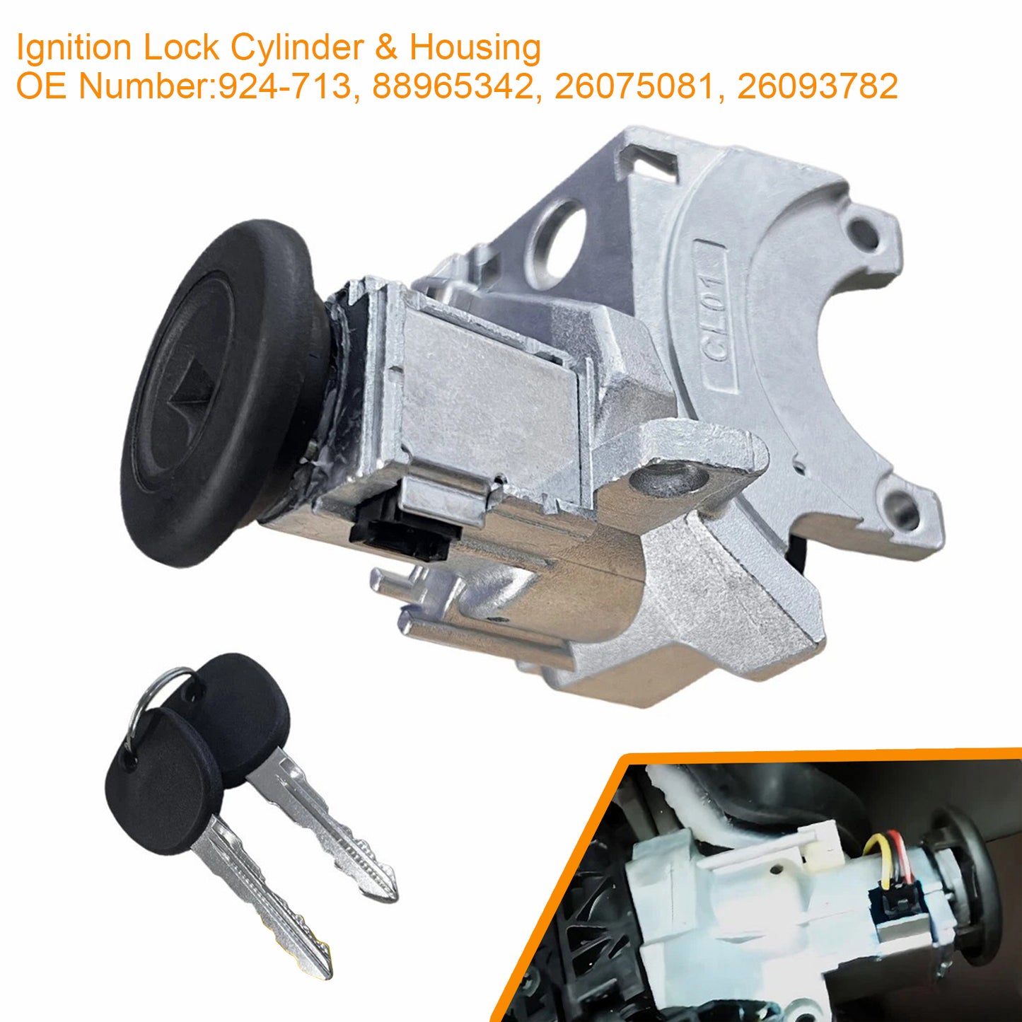 2000-2006 Chevy GMC Cadillac Hummer Ignition Lock Cylinder & Housing 924-713 ?88965342