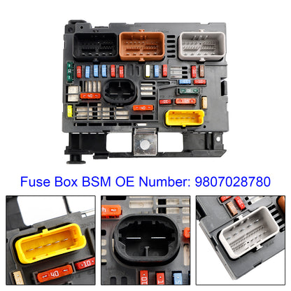 Fuse Box BSM 9807028780 For Citroen Berlingo C4 C8 Peugeot Partner 307 2007-