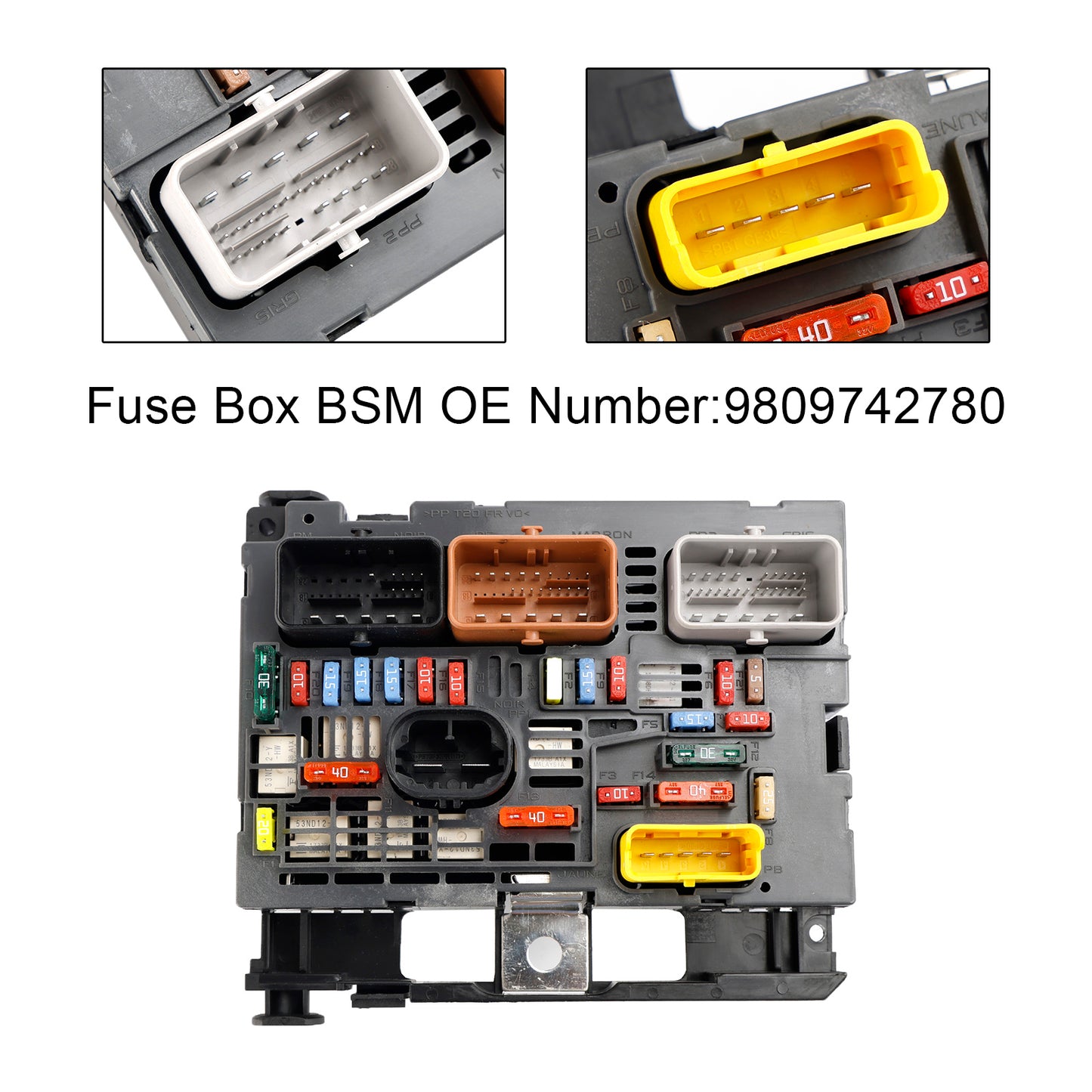 Fuse Box BSM 9809742780 For Citroen Berlingo C4 C8 Peugeot Partner 307 2007-