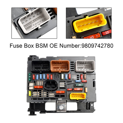 Fuse Box BSM 9809742780 For Citroen Berlingo C4 C8 Peugeot Partner 307 2007-