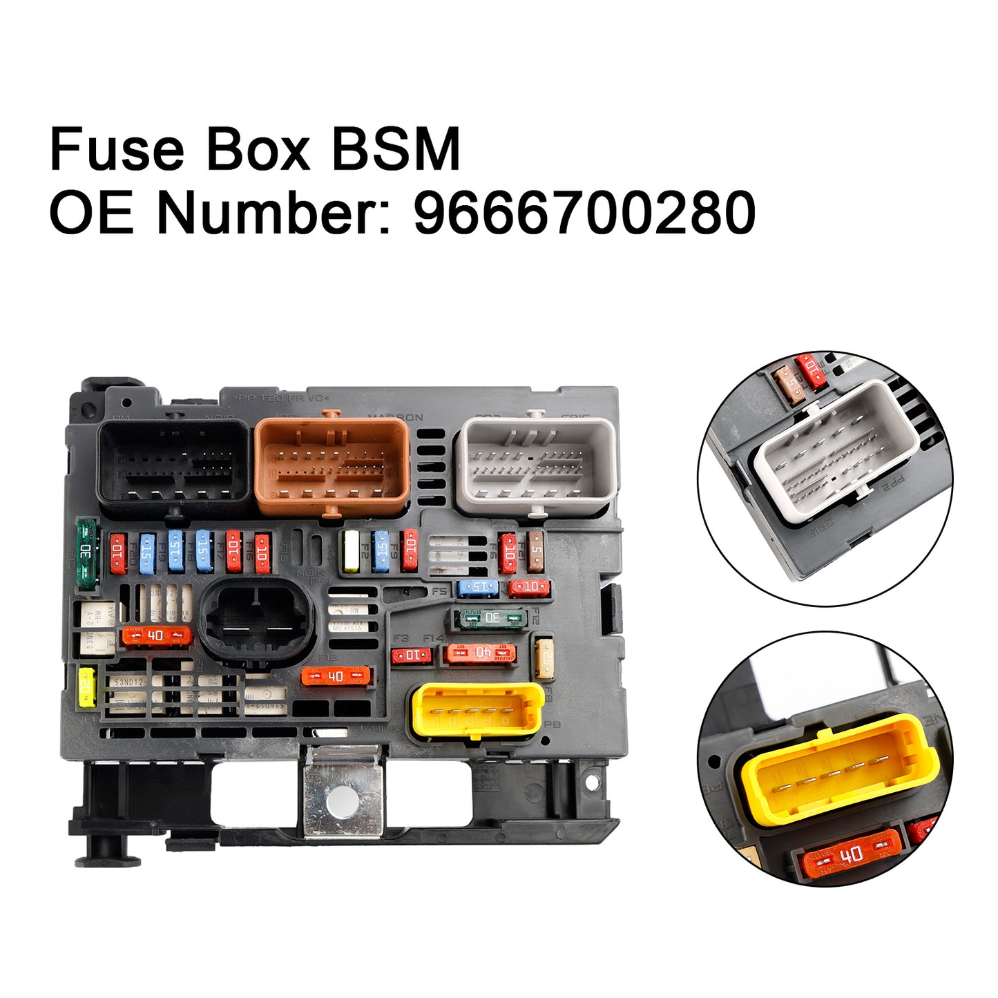 Fuse Box BSM 9666700280 For Citroen Berlingo C4 C8 Peugeot Partner 307 2007-