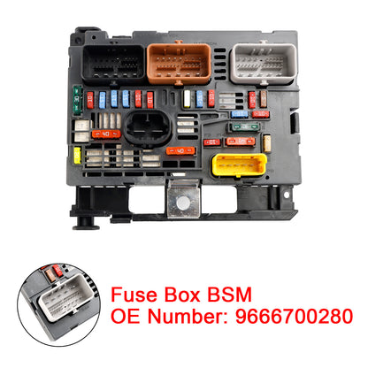 Fuse Box BSM 9666700280 For Citroen Berlingo C4 C8 Peugeot Partner 307 2007-