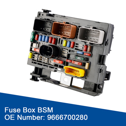 Fuse Box BSM 9666700280 For Citroen Berlingo C4 C8 Peugeot Partner 307 2007-