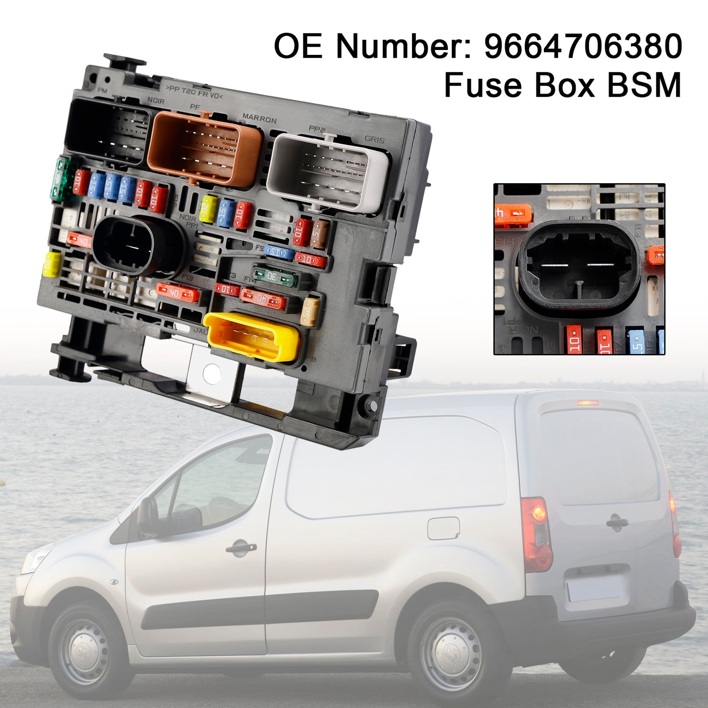 Fuse Box BSM 9664706380 For Citroen Berlingo C4 C8 Peugeot Partner 307 2007-