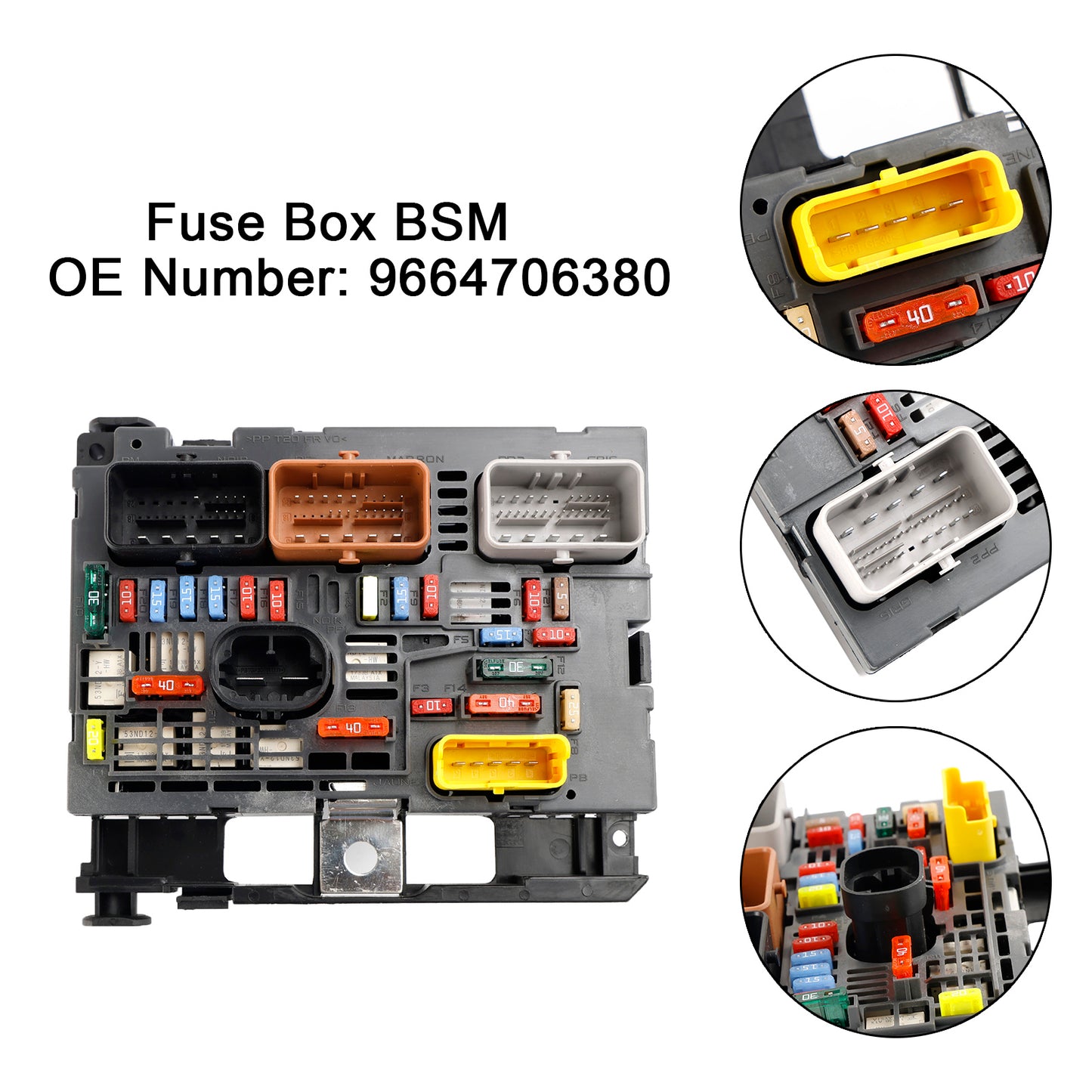 Fuse Box BSM 9664706380 For Citroen Berlingo C4 C8 Peugeot Partner 307 2007-