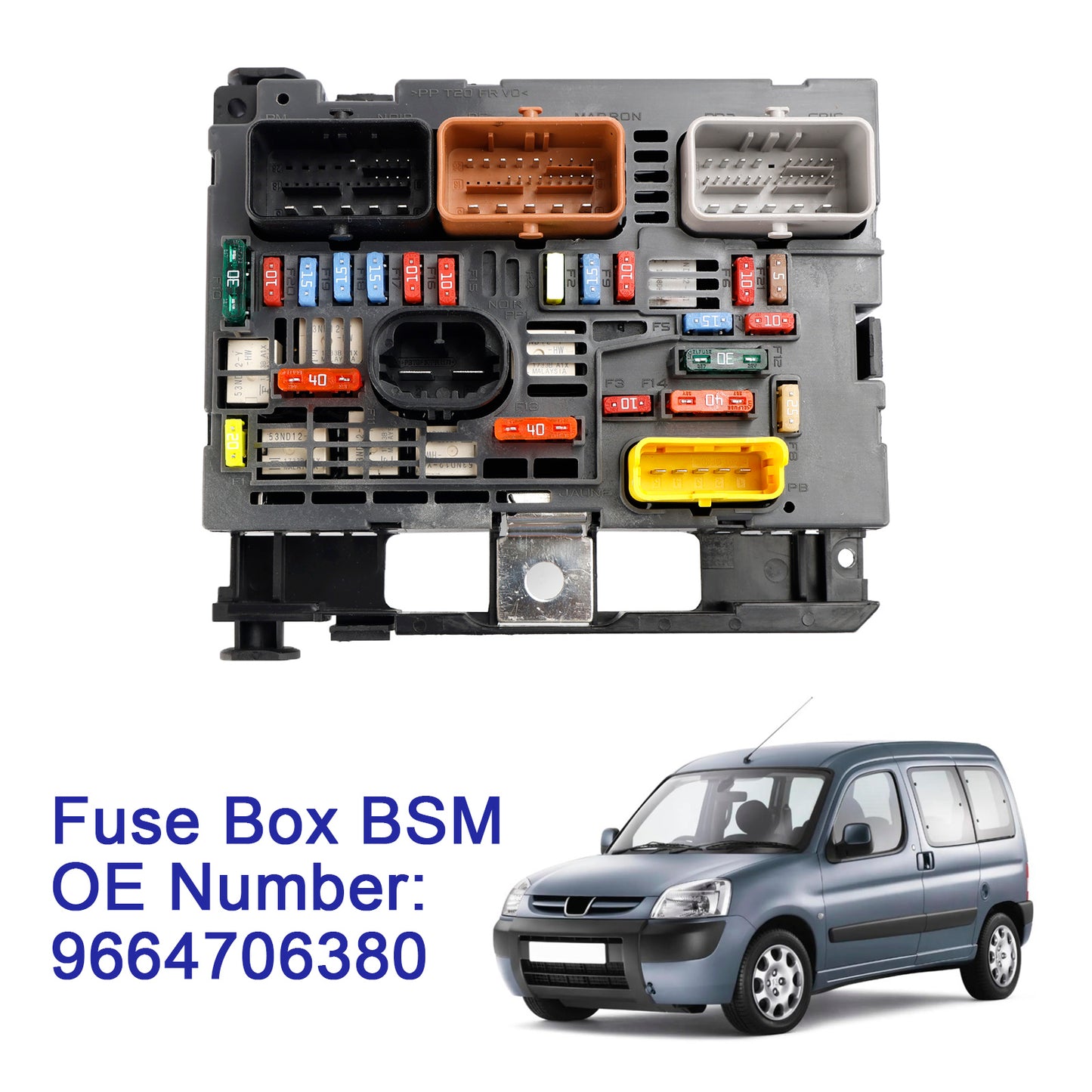 Fuse Box BSM 9664706380 For Citroen Berlingo C4 C8 Peugeot Partner 307 2007-