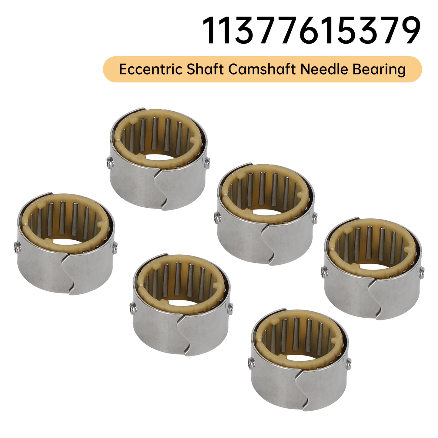 Set of 6 Eccentric Shaft Camshaft Needle Bearing for BMW 11377615379