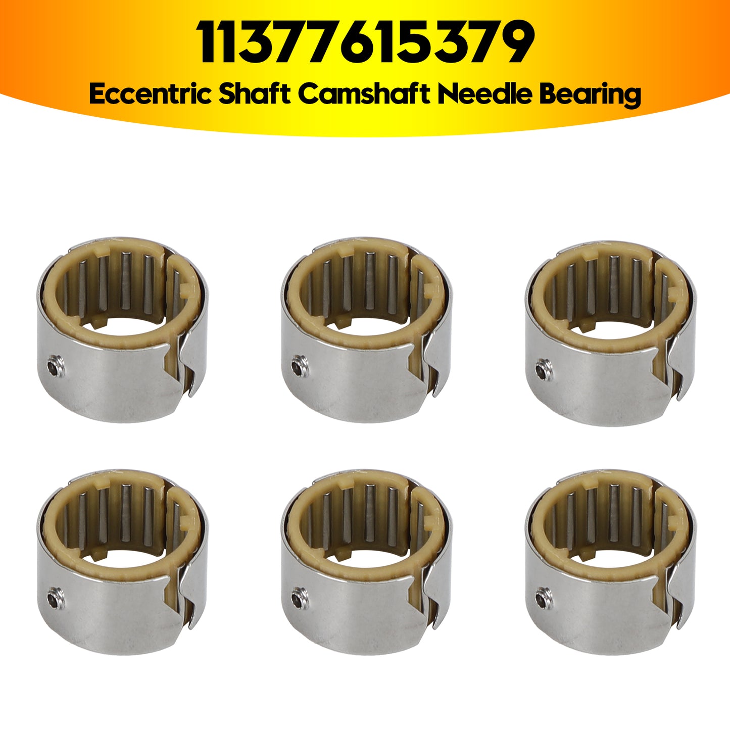 Set of 6 Eccentric Shaft Camshaft Needle Bearing for BMW 11377615379