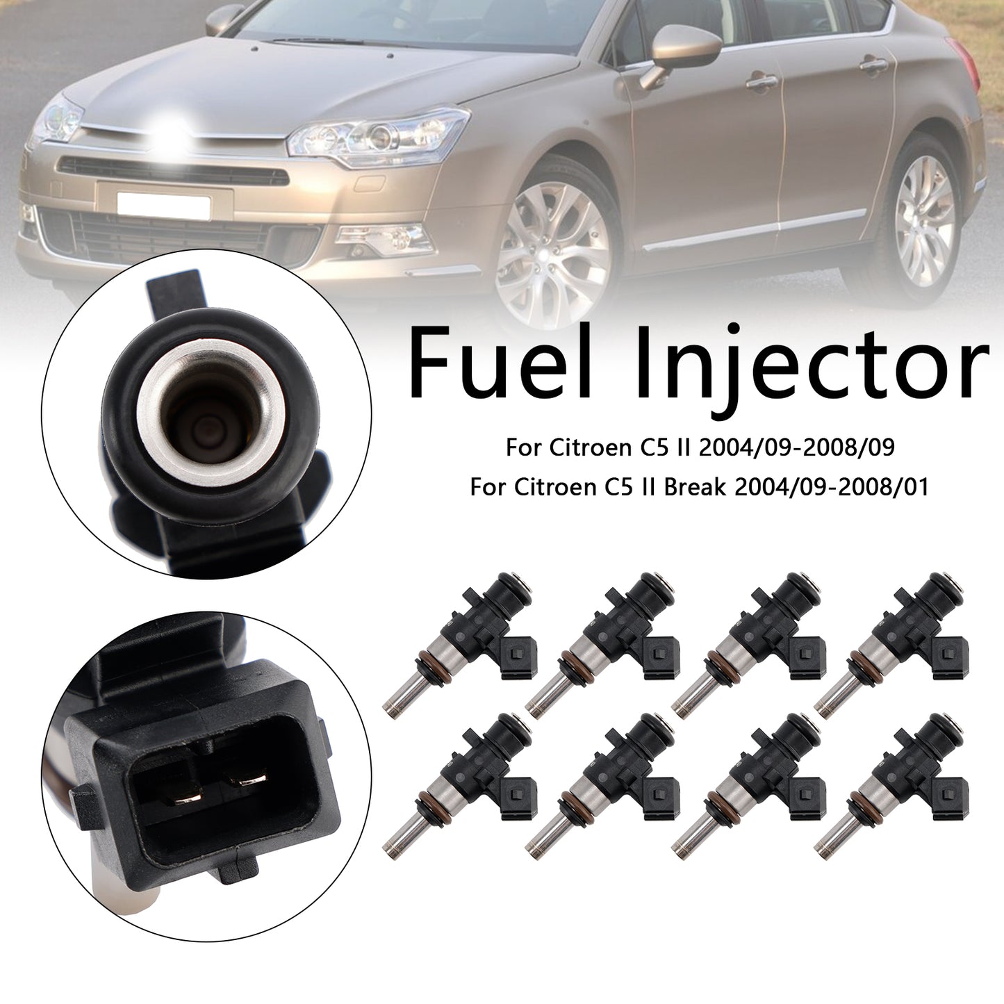 8PCS 980CC Fuel Injector 0280158040 Fit Bosch Nozzle Valve EV14KT Petrol