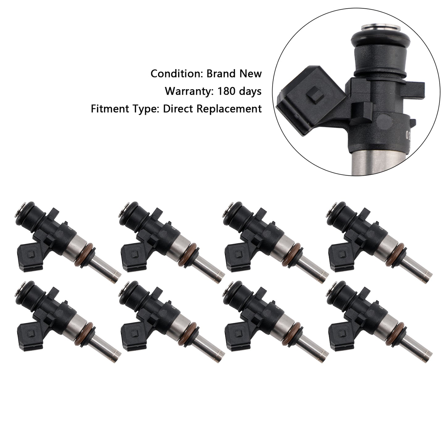 8PCS 980CC Fuel Injector 0280158040 Fit Bosch Nozzle Valve EV14KT Petrol