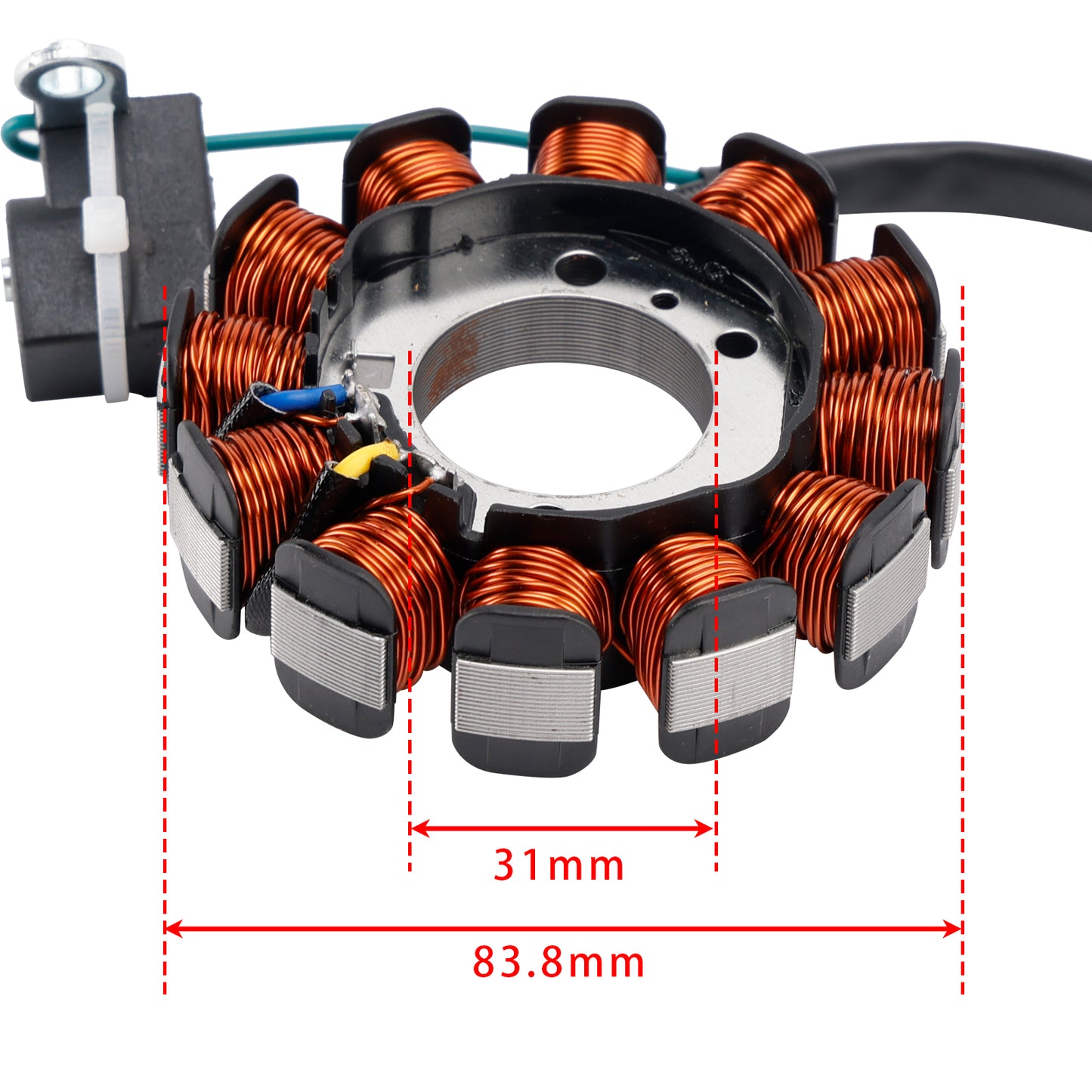 12-Pole Magneto Generator Stator Fit for Vespa LX 50 4T 4V Primavera S Sprint Fly Aprilia Scarabeo 50cc