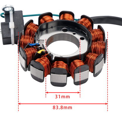 12-Pole Magneto Generator Stator Fit for Vespa LX 50 4T 4V Primavera S Sprint Fly Aprilia Scarabeo 50cc