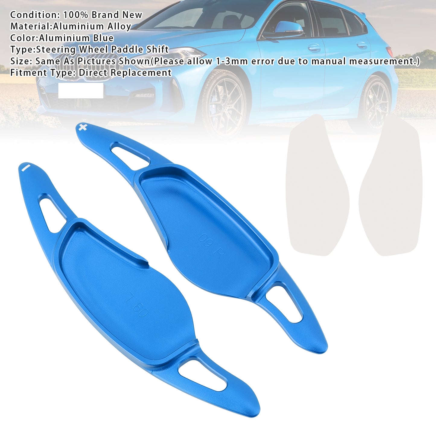 Blue Steering Wheel Paddle Shifter Extensions For BMW G20 G21 G30 G31 F40 F22 F23