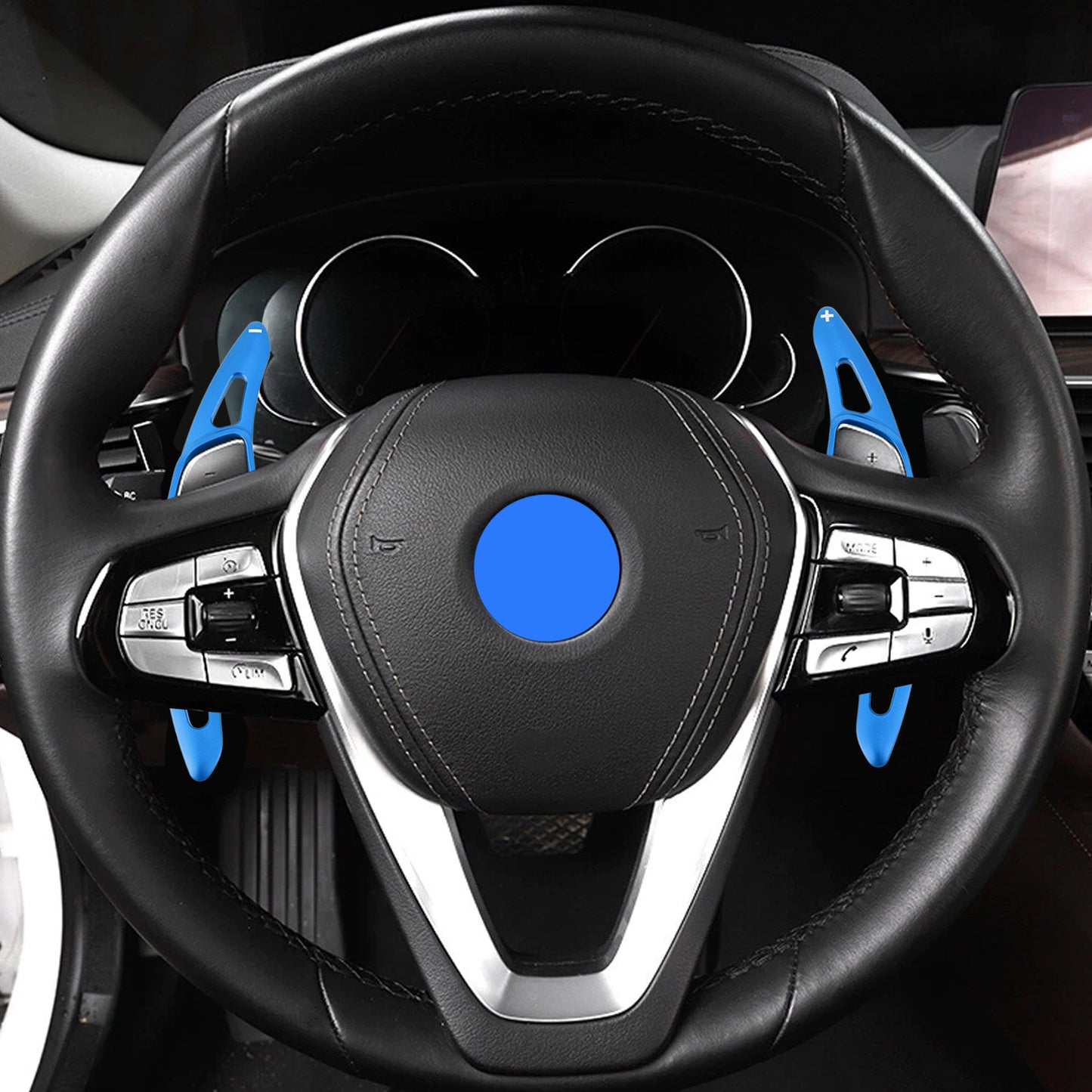 Blue Steering Wheel Paddle Shifter Extensions For BMW G20 G21 G30 G31 F40 F22 F23