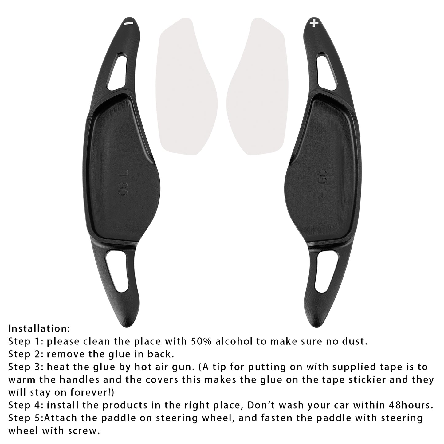 Black Steering Wheel Paddle Shifter Extensions For BMW G20 G21 G30 G31 F40 F22 F23