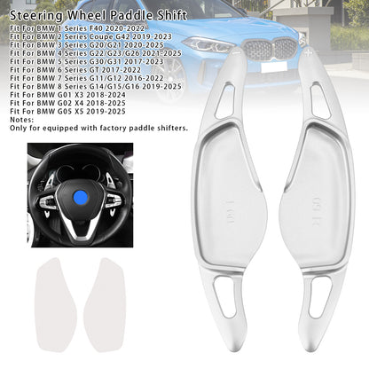 Silver Steering Wheel Paddle Shifter Extensions For BMW G20 G21 G30 G31 F40 F22 F23