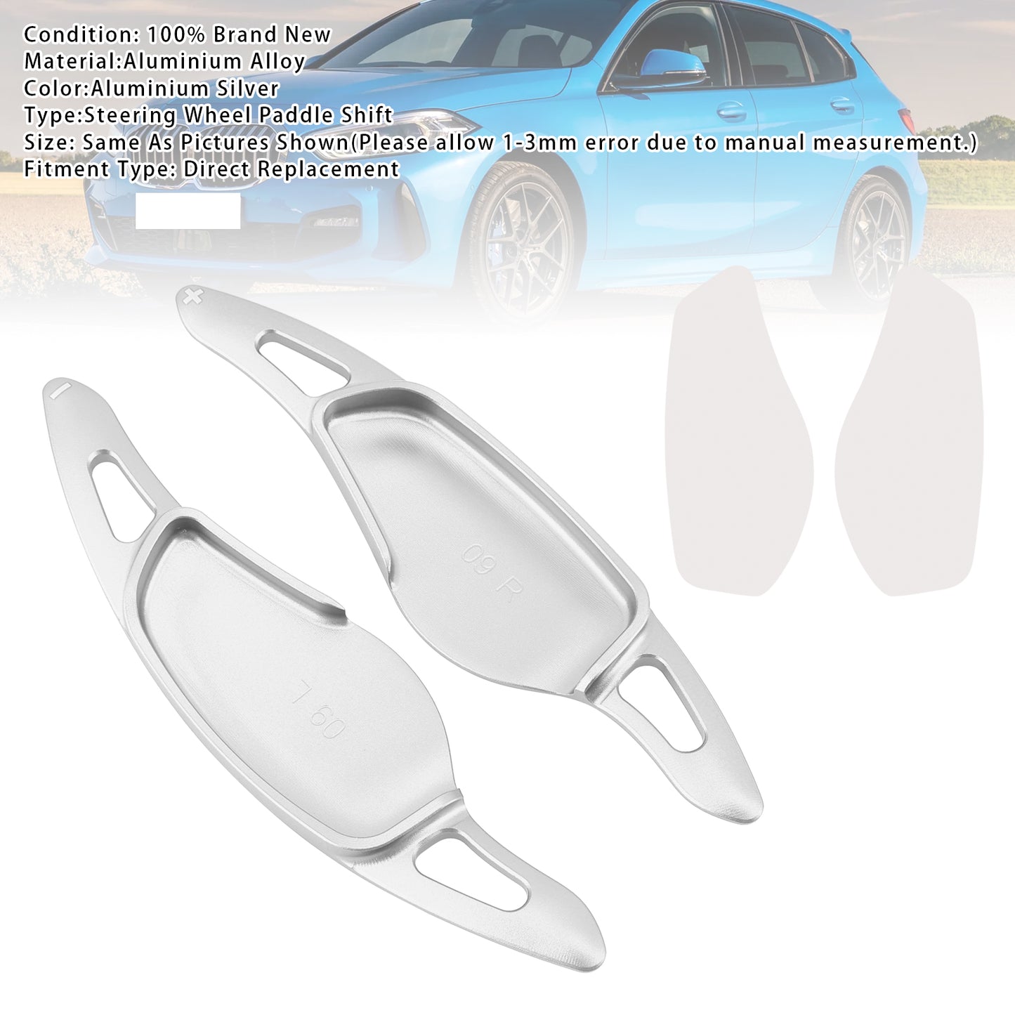 Silver Steering Wheel Paddle Shifter Extensions For BMW G20 G21 G30 G31 F40 F22 F23