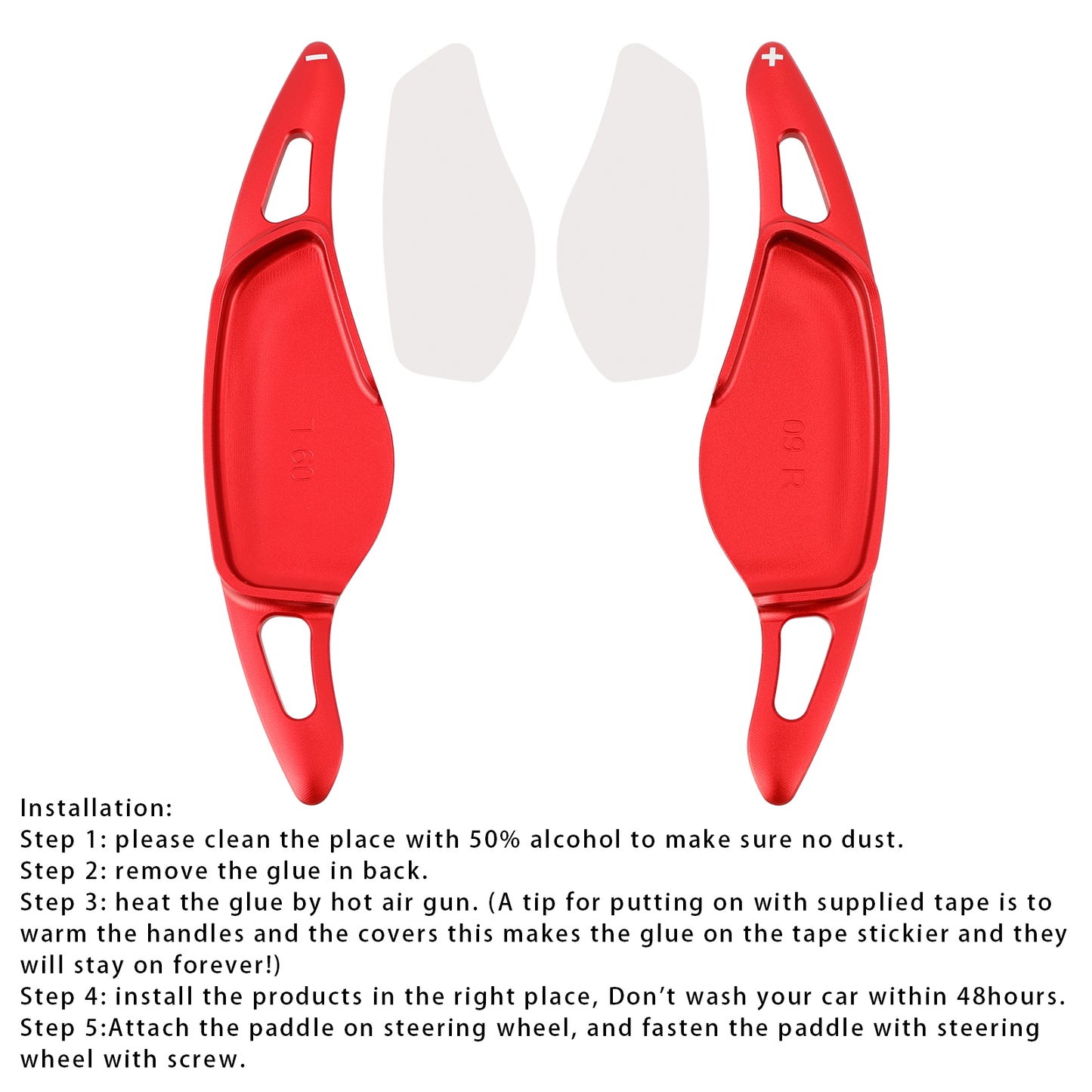 Red Steering Wheel Paddle Shifter Extensions For BMW G20 G21 G30 G31 F40 F22 F23