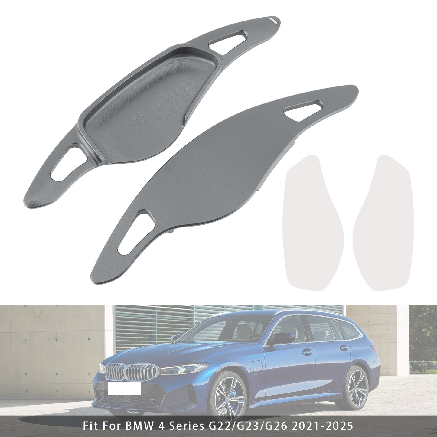 Grey Steering Wheel Paddle Shifter Extensions For BMW G20 G21 G30 G31 F40 F22 F23