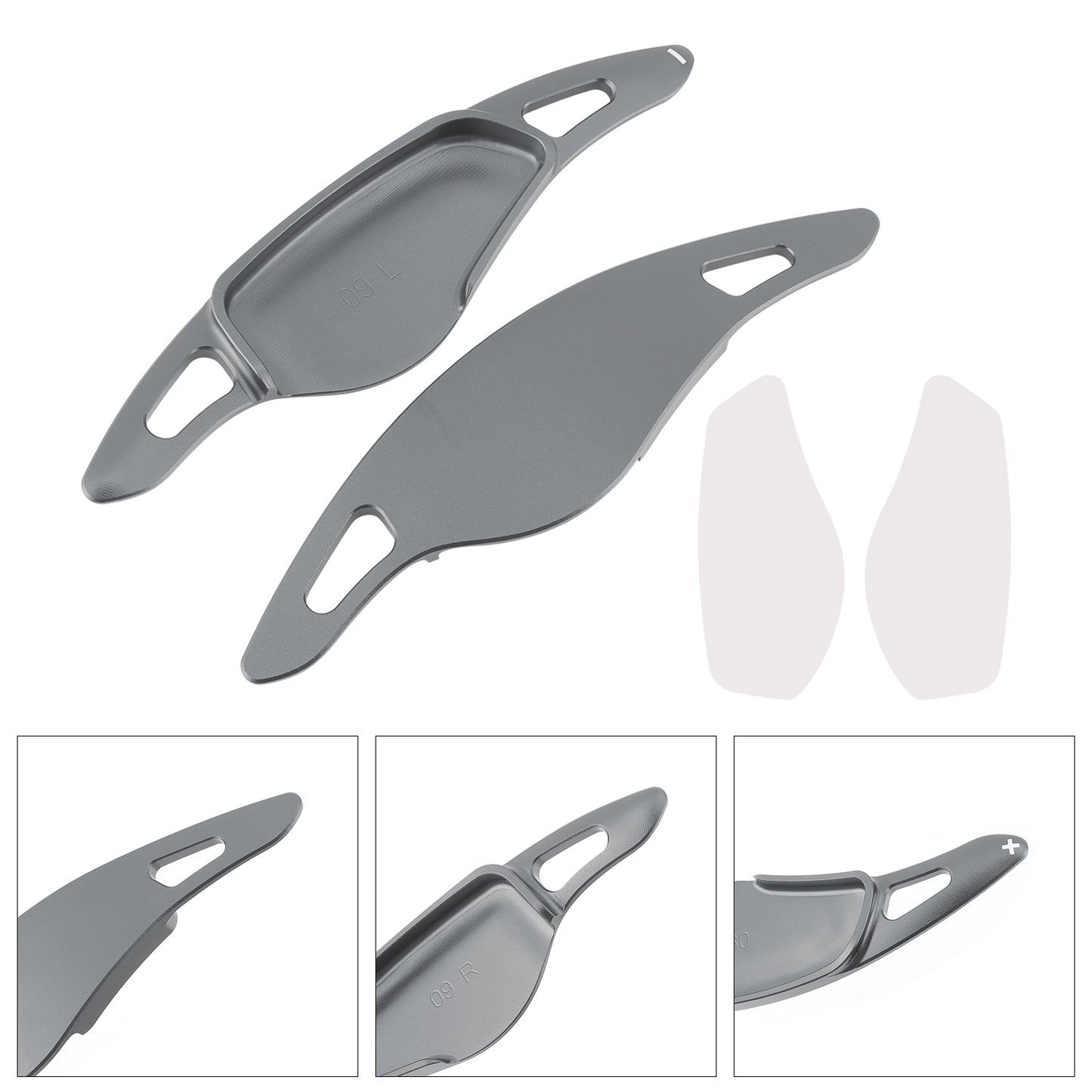 Grey Steering Wheel Paddle Shifter Extensions For BMW G20 G21 G30 G31 F40 F22 F23