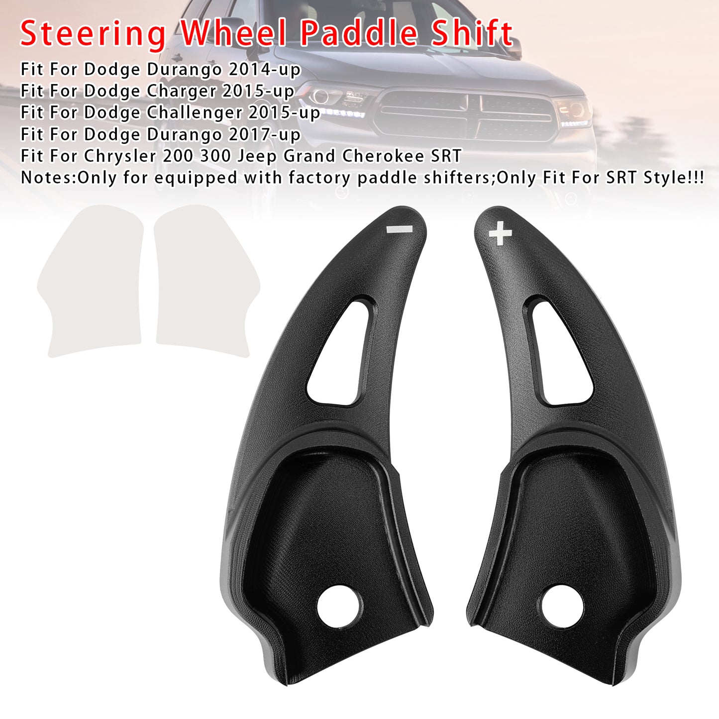 Aluminium Black Paddle Shifter Extension For Challenger Charger Durango Jeep SRT